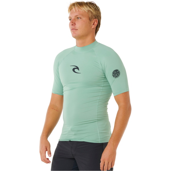 2026 Rip Curl Da Uomo Waves UPF Performance Canotta In Lycra A Maniche Corte 16MMRV - Aloe
